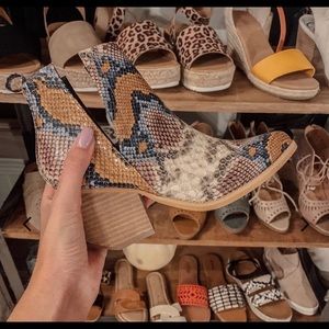 Snakeskin ankle boots